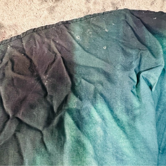 H&M Tie-Dye Ombre Maxi Dress Lace-Up Front Size 8 Blue Green White - Picture 8 of 10